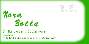 nora bolla business card